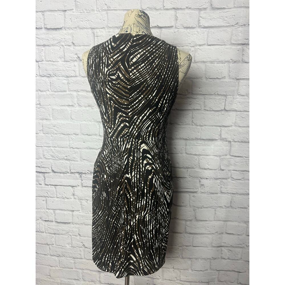 Kenneth Cole Petite Printed Faux Wrap Dress Size 8P - Picture 4 of 7